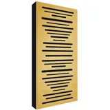 Addictive Sound Akustikpaneele Holz - Schalldämmung AbFuser Wood - Akustikplatten Perfekt zum Hause, Studio, Konferenzraum, Club - Acoustic Panel mit den Maßen 100x50x11,5 cm - Gelb