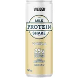 Weider Protein Shake, Vanille, Eiweißshake mit 25g Protein, 12er-Pack, 12 x 250 ml Dosen (inkl. 3 EUR Pfand),