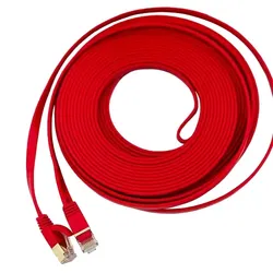 Vago-Tools CAT7 Patchkabel Netzwerkkabel rot 5m flach