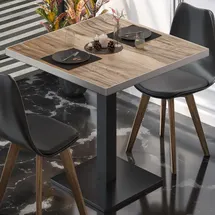 GGM Möbel Bistrotisch 80 x 80 x 75 cm Braun/Schwarz