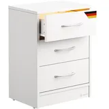 CASARIA Nachtschrank Eloise 54 x 39 x 28 cm Weiß
