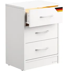 CASARIA Nachtschrank Eloise 54 x 39 x 28 cm Weiß