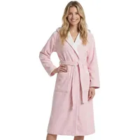 Morgenstern Bademantel Damen Frottee Baumwolle Kapuze Leonie Rosa L - L