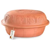 RÖMERTOPF Bräter Großer Bräter MAXI, für 8 Personen, Keramik (Set), antihaft rot