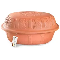 RÖMERTOPF Bräter Großer Bräter MAXI, für 8 Personen, Keramik (Set, Terracotta), antihaft rot