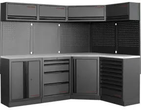 Kraftwerk Mobilio 4er Kombi, Unterschranke, Eckschrank, Oberschrank, 3964NIX