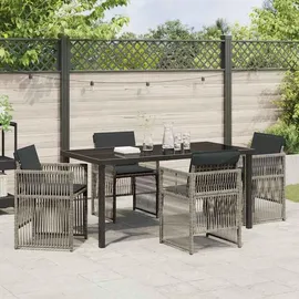 vidaXL Gartenmöbel-Set 5-tlg. Grau