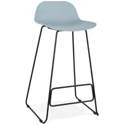 Barhocker Polypropylen-Metall | 76 cm | Auffällig Rückenlehne Loft | Blau-Schwarz | 120 kg | Kadima Design