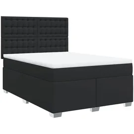 vidaXL Boxspringbett 140 x 200 cm Schwarz