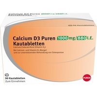 PUREN Pharma GmbH & Co. KG Calcium D3 Puren 1000 mg/880 I.E. Kautabletten