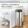 Juskys Runder Mülleimer mit Sensor - Silber