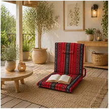 Hti-Living Bodenstuhl Rot Gemustert Polyester 0 x 0 x 0 cm Rot