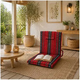 Hti-Living Bodenstuhl Rot Gemustert Polyester 0 x 0 x 0 cm Rot
