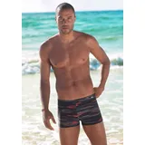 KangaROOS Badehose Boxer-Badehose Schwarz/Grau S