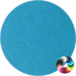 BIASTO - Premium Filz Untersetzer - rund 10cm - Farbe: mittelblau (HF036). Design Glas-Untersetzer für Getränke, Tisch, Bar, Tasse, Vase