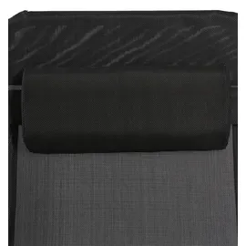 Merxx Gartenliege XXL 200 x 70 x 30 cm Schwarz