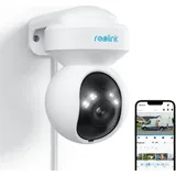 Reolink 4K 8MP PoE PTZ Überwachungskamera Außenbereich 3X Optischer Zoom, Stromversorgung über Ethernet,Auto-Tracking - Weiß