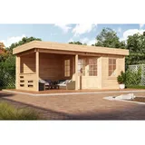 Wolff Finnhaus Gartenhaus Gleda 5,37 x 2,80 m Beige