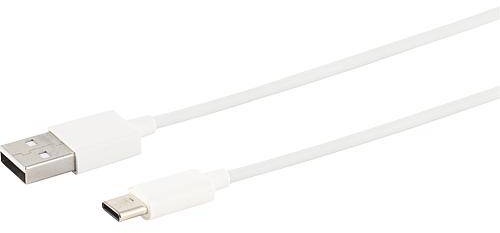 USB 2.0 Kabel, USB 2.0 A auf USB Typ C, weiß, 1,5m 14-13042