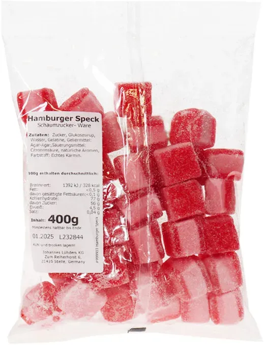 Fruchtgummis Hamburger Speck rot