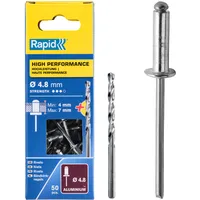 Rapid Blindnieten Aluminium Ø 4,8 mm 50 Stück