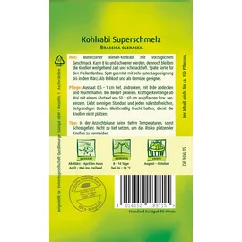 Quedlinburger Kohlrabi Superschmelz Quedlinburger Gemüsesamen
