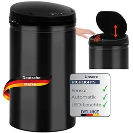 deluke Sensor Mülleimer 40 l Schwarz