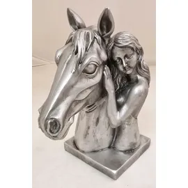Ambiente Haus Pferdekopf mit Mädchen 32cm | Gr.: onesize