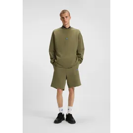Hugo Sweatshorts mit Logo-Patch Modell 'Nasensio', Oliv, XL
