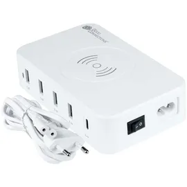 Good Connections Ladestation 60W, 5-Port m. 10W Qi weiß