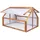 QLS Mini-Gewächshaus Holz Braun Blankglas 0 mm 0 m2