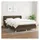 vidaXL Boxspringbett mit Matratze Dunkelbraun 140x200 cm Stoff
