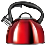 Wasserkessel Induktion Flötenkessel Alle Herdarten 3L,Edelstahl Cool-Touch-Griff