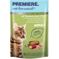 PREMIERE cats love nature Deluxe Ragout mit Thunfisch, Huhn & Pasta 48x100 g