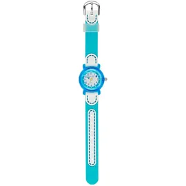 JACQUES FAREL KFW 4333 3 bar Kunststoffgehäuse blau Silikonarmband blau onesize