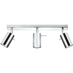 Deckenleuchte Deckenlampe Chrom verstellbare Spots 3-flammig Wohnzimmer Küche