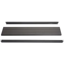 Abschluss-Set für WPC-Sichtschutz Savoie, Abschlussprofil Windschutz, WPC-Pfosten ~ 90cm, anthrazit