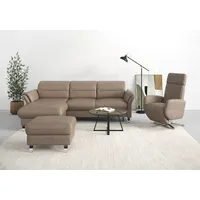 sit&more Ecksofa »Grenoble L-Form mit Federkern«, wahlweise mit Bettfunktion, Bettkasten, Arm- und Kopfteilverstellung