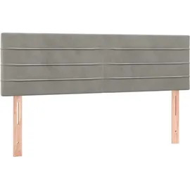vidaXL Boxspringbett 140 x 200 cm Hellgrau
