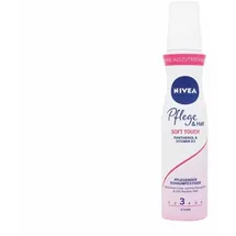 NIVEA Pflege & Halt Soft Touch (150 ml), pflegender Haarschaum mit Hitzeschutz, Panthenol & Vitamin B3, Haarfestiger für einen natürlich schönen Look (Haltestufe 3)