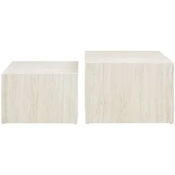 Couchtisch SALESFEVER, beige (travertin, travertin, travertin), B:58cm H:40cm T:58cm, MDF, mit Melaminfolie überzogen, Tische, quadratisch, in Marmoroptik foliert