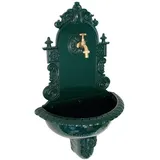 FRG Wandbrunnen Tirol Antik-Look dunkelgrün Aluguss