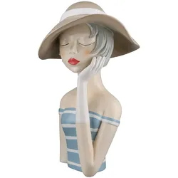 GILDE Dekofigur »Figur Lady« GILDE blau, creme