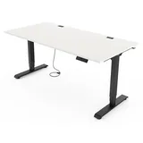 Yaasa Schreibtisch 160 x 80 cm Weiß/Schwarz