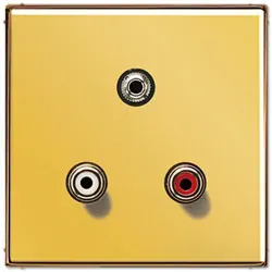 Jung Mutimedia-Einsatz Cinch Audio / Miniklinke 3,5 mm (Gold)