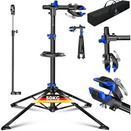 Kesser Fahrradmontageständer Profi Reparaturständer bis 30 kg drehbar blau