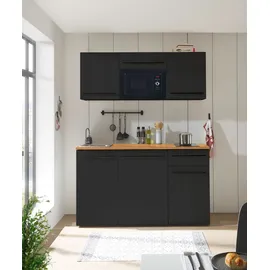 BASIC by Balculina Küchenzeile Jazz 160 cm schwarz