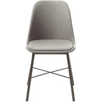 Esstisch Stühle in Grau im Skandi Design Gestell aus Metall (2er Set)
