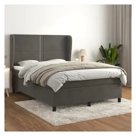 vidaXL Boxspringbett 140 x 200 cm H2 Grau