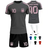 Deutschland Trikot Kinder Herren Damen WM 2026 Fussball Geschenke Jungen Coole Sachen für Jungs Fußball Trainingsanzug Tshirt EM Shirt geschenk junge 10 jahre Fußballtrikot Mädchen Set IIIII20Fo7IIIII - 134